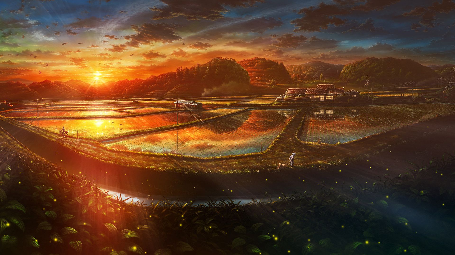1920x1080 Anime Sunset HD Wallpaperx1080