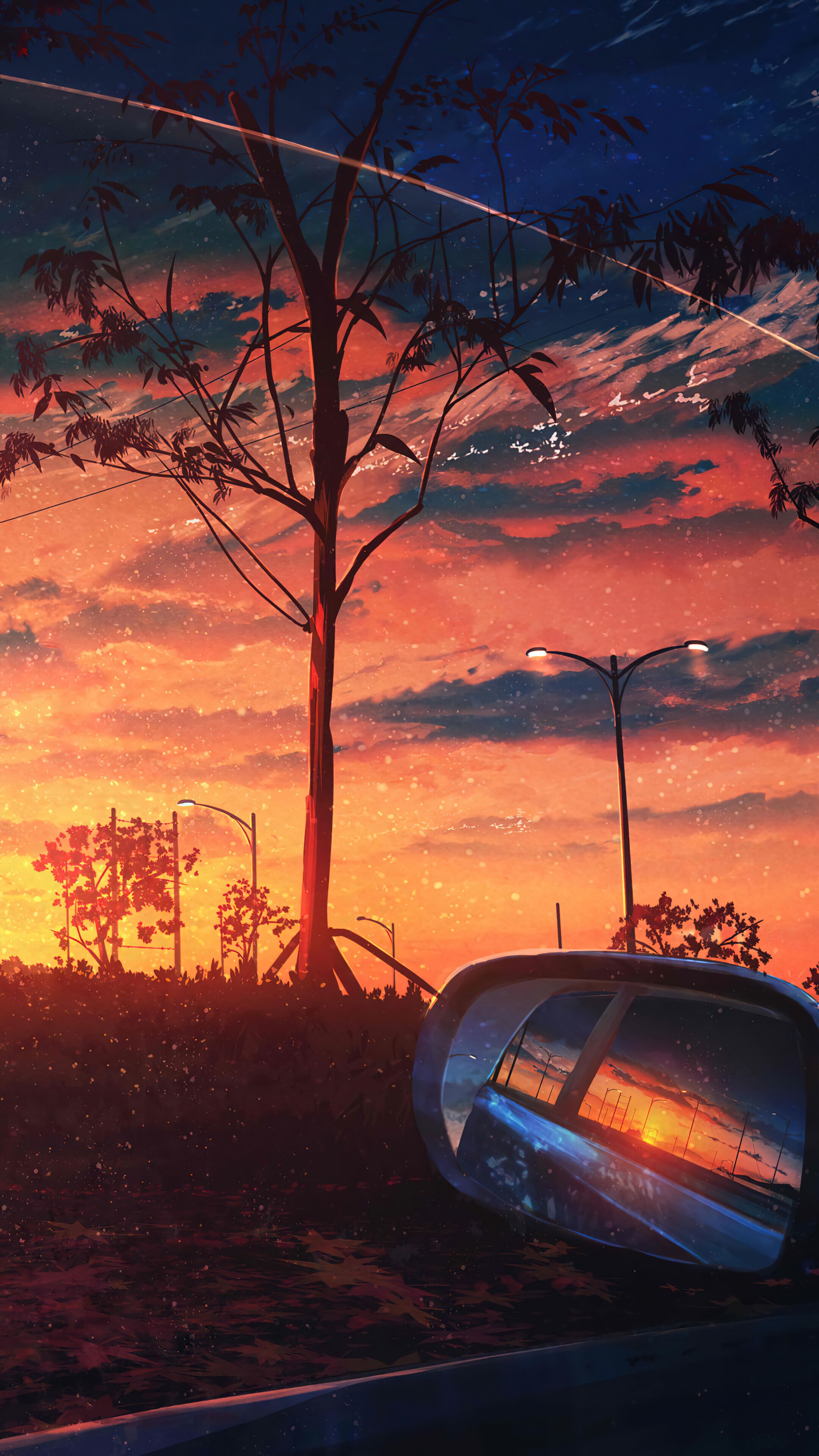 2160x3840 Sunset Anime Scenery Art 4K Wallpaper iPhone HD Phone h