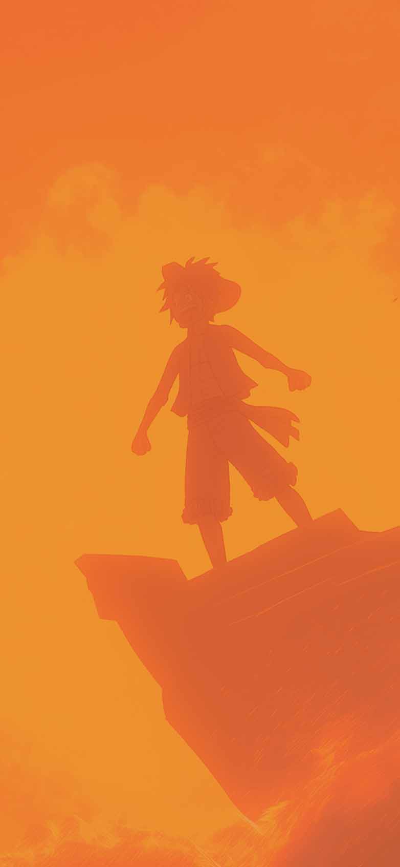 782x1692 Luffy One Piece Sunset Fire Ocean Anime Wallpaper iPhone HD