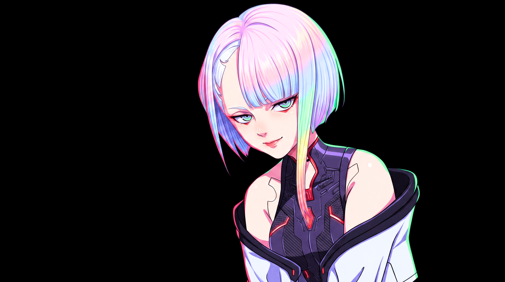 1920x1072 Cyberpunk Edgerunners- Lucy Anime Girl waifu detailed 5k wallpaper