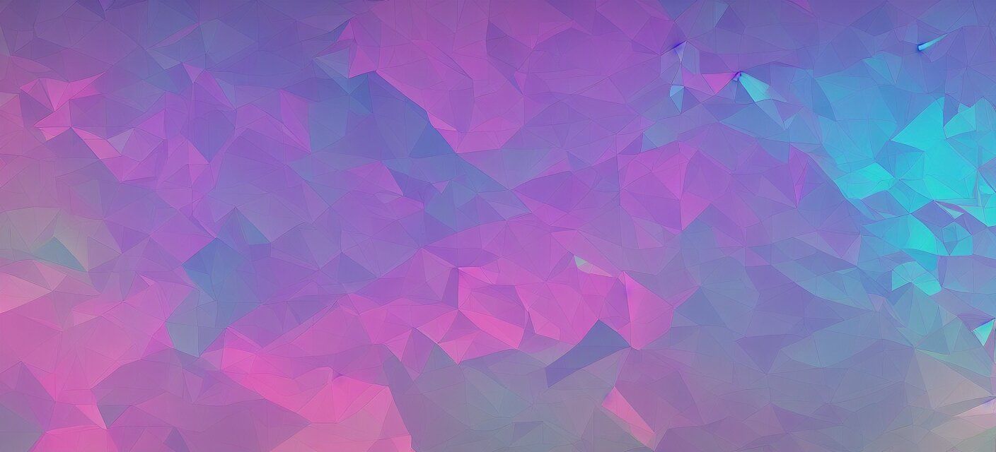 1408x640 Lexica low poly cyberpunk pastel colors desktop wallpaper