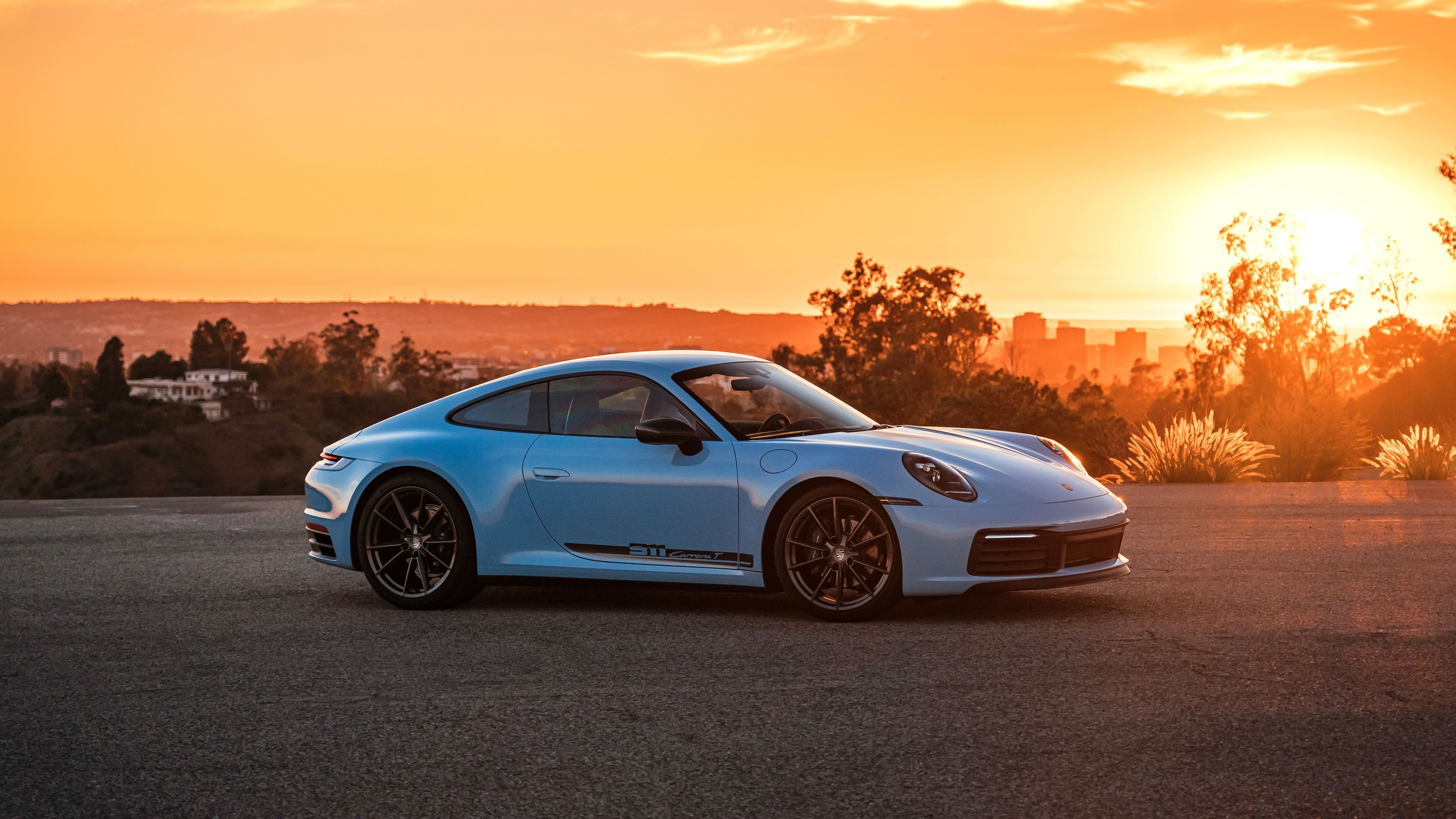 3840x2160 Porsche 911 Carrera T Wallpaper 4K, Sunset, 5K, 8K
