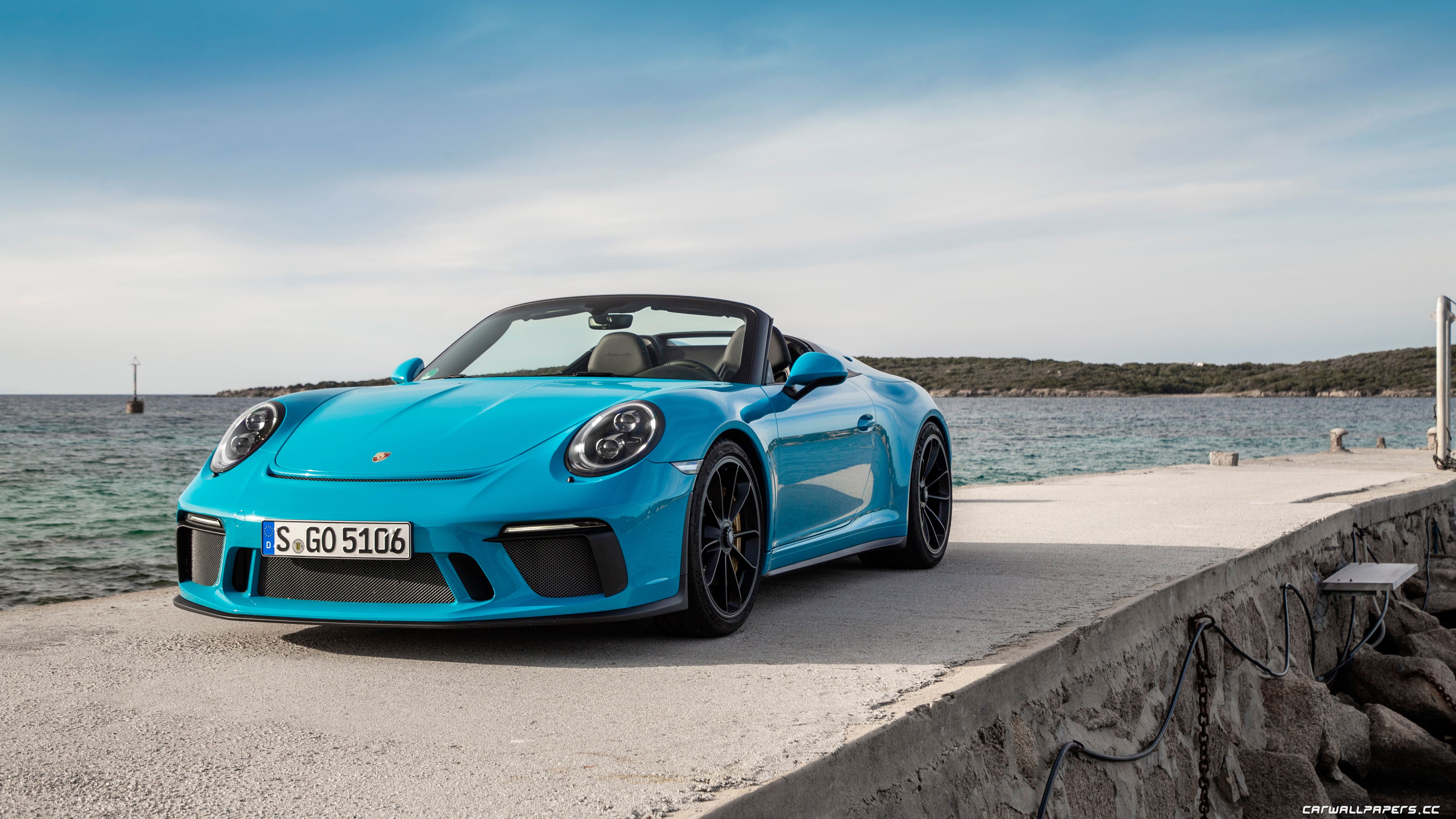 5120x2880 Miami Blue Porsche Wallpaper