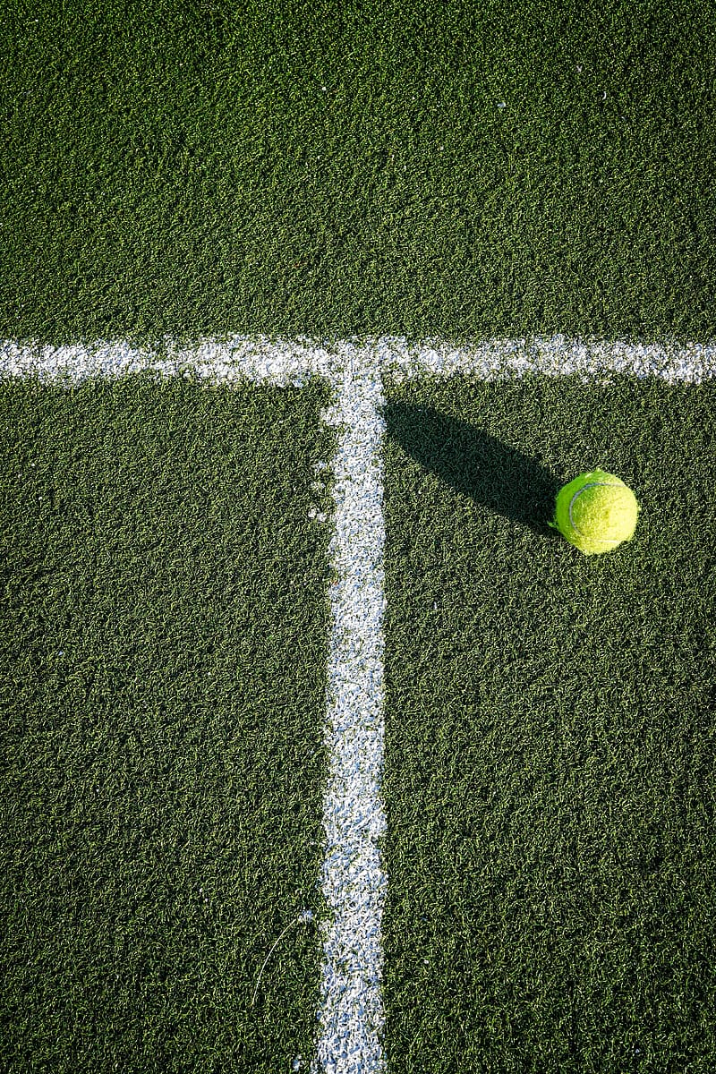 800x1200 Marking, grass, ball, tennis, HD phone wallpaper