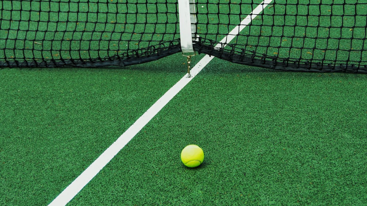 1280x720 Wallpaper tennis, court, net, ball, sport hd, picture, image
