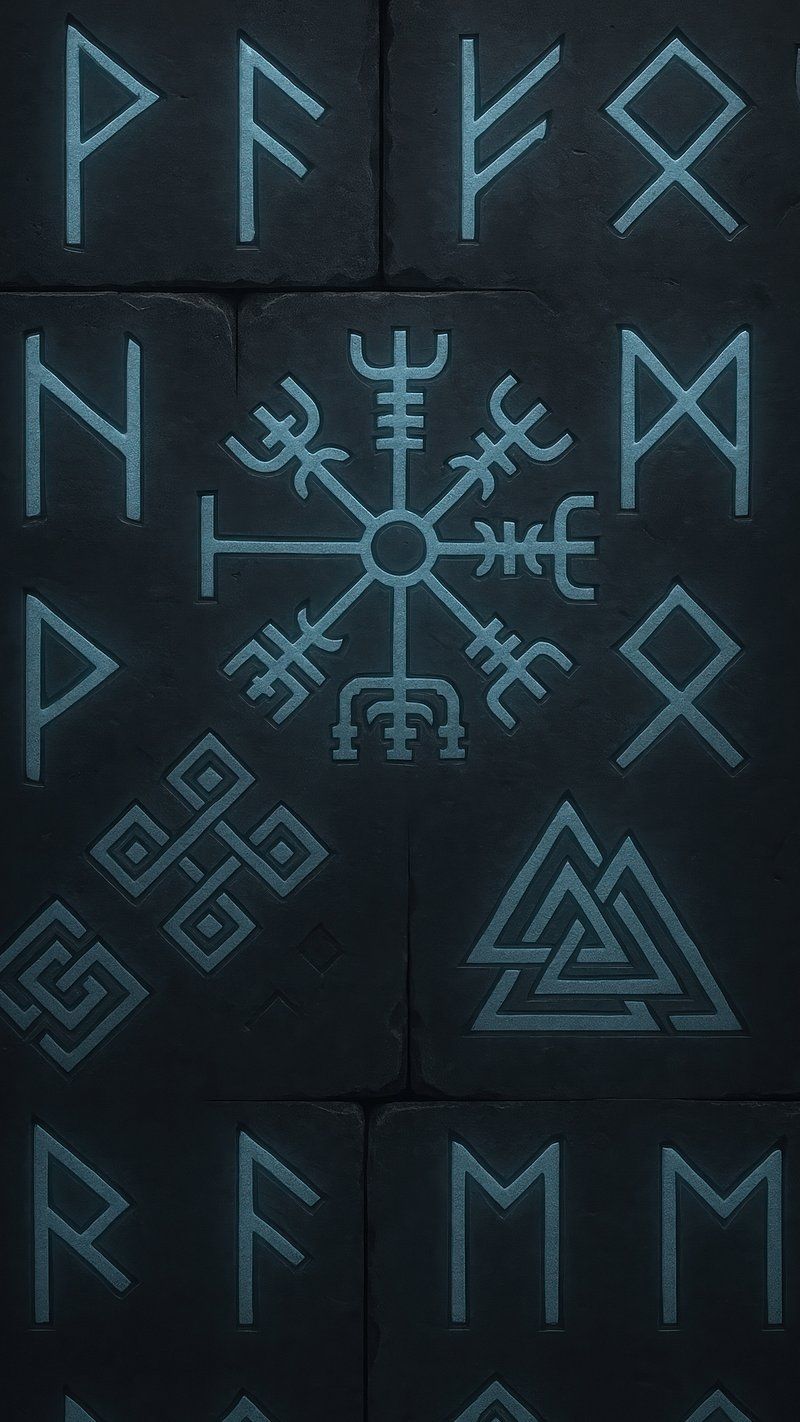 800x1422 Viking Symbols Image Wallpaper