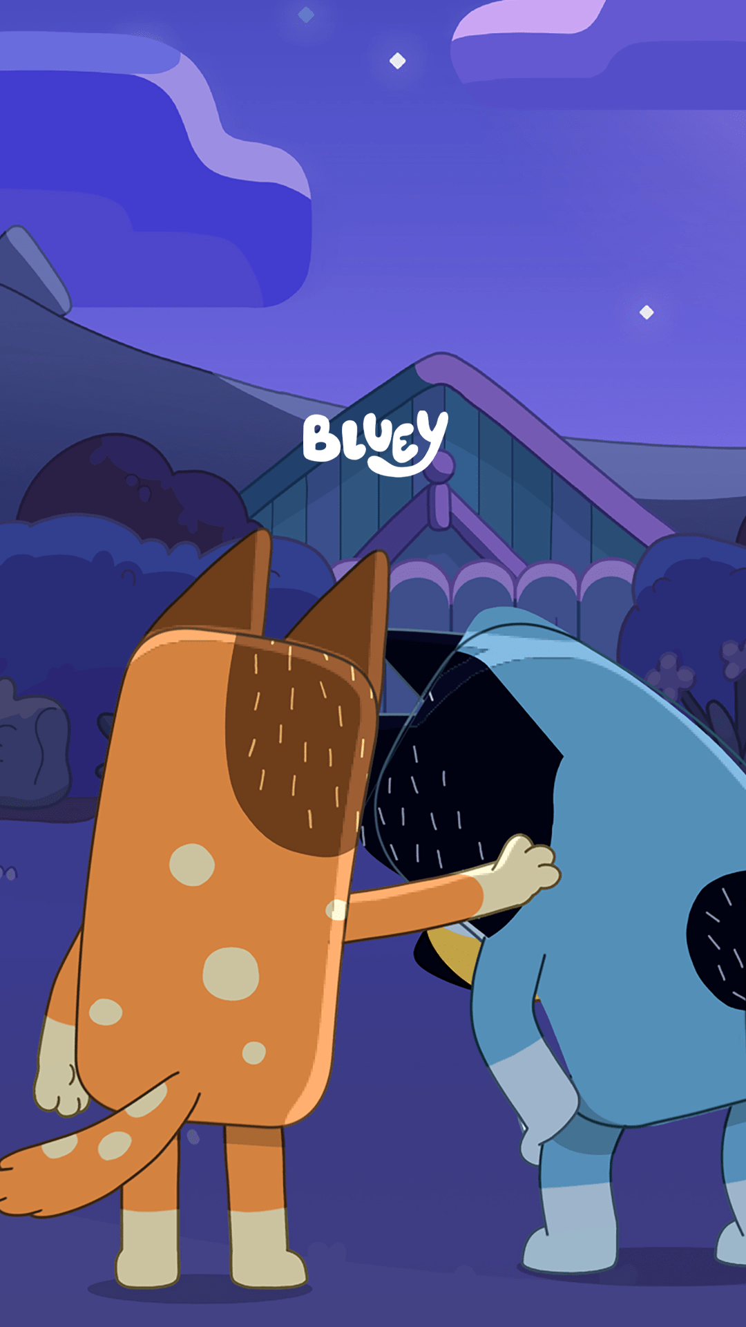 1080x1920 Free Bluey phone wallpaper: Halloween scare png picture