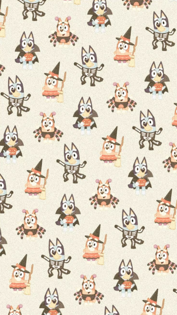 736x1308 Bluey Halloween Phone Wallpaper