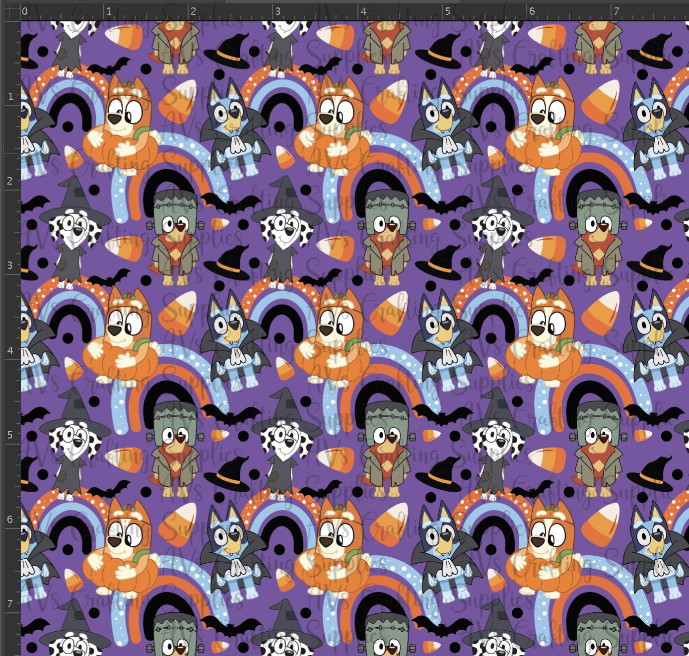 1388x1322 Halloween Bluey Wallpaper