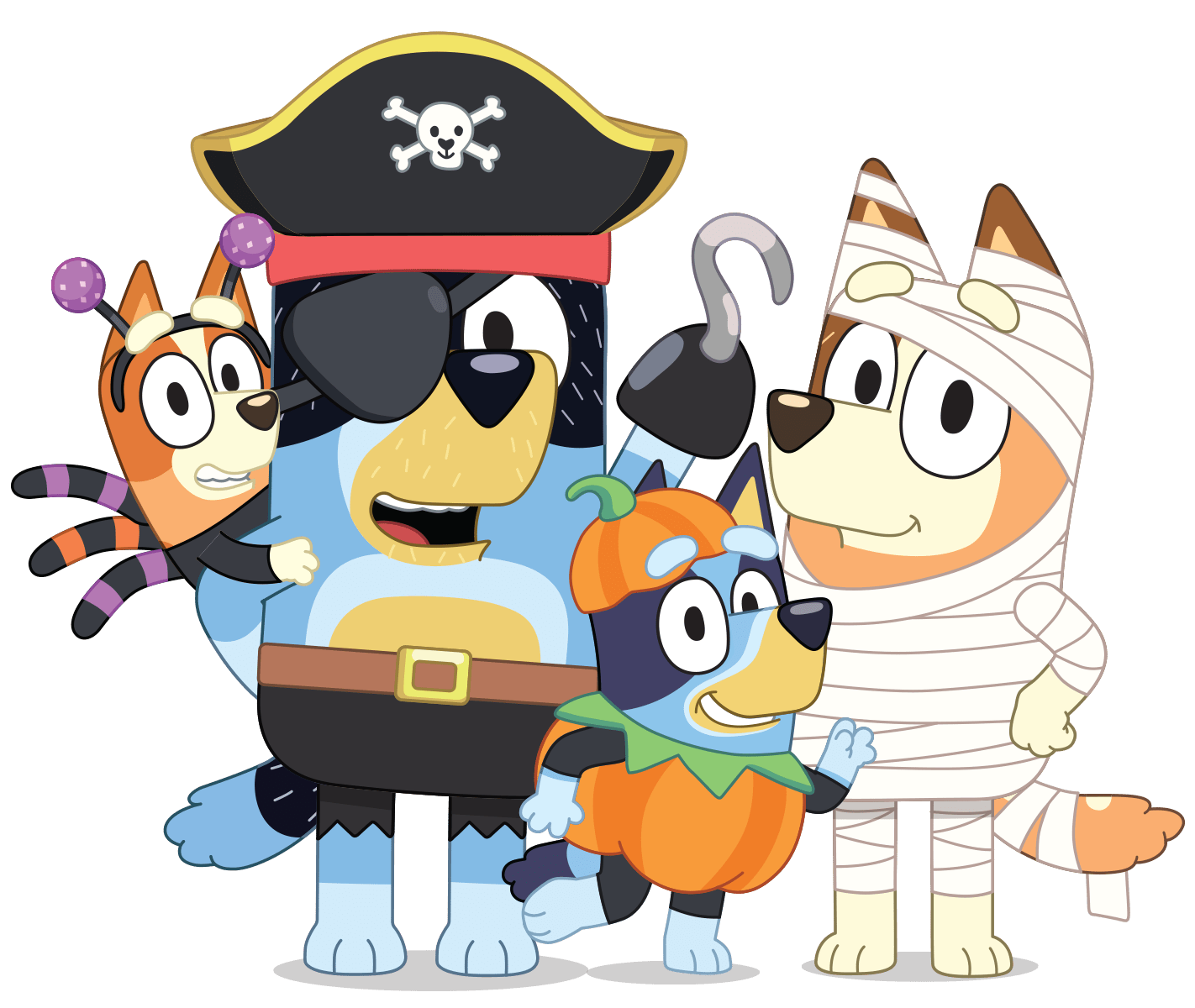 1422x1200 Downloaded this from the bluey website Here's the Heeler family in their Halloween costumes!