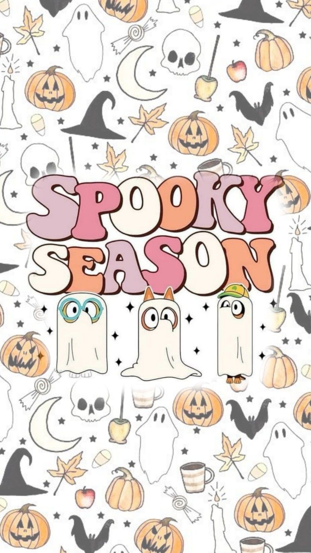 1061x1886 Bluey Halloween with Friends. Bluey halloween background, Bluey thanksgiving wallpaper, Bluey fall wallpaper
