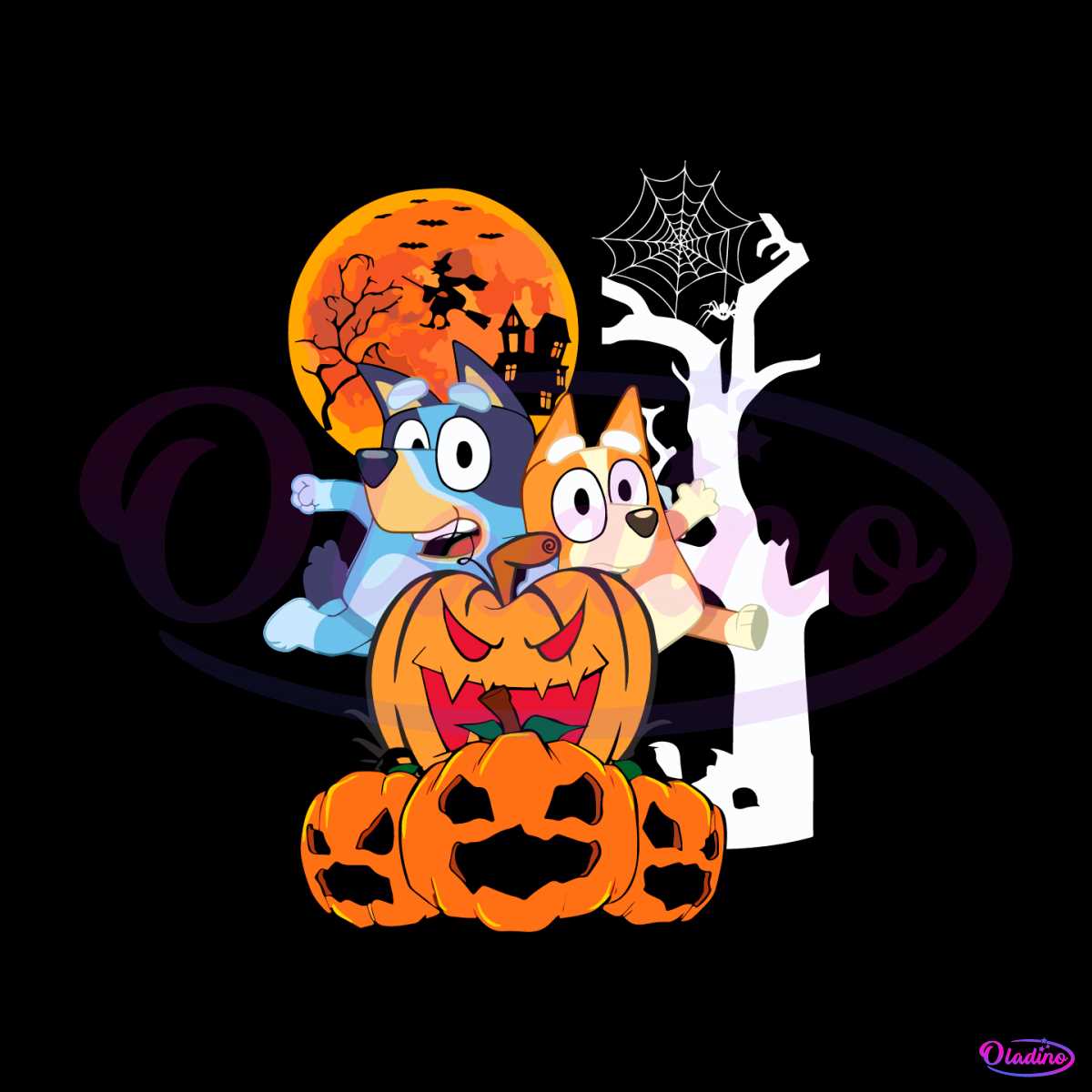 1200x1200 Halloween Bluey And Pumpkin SVG Spooky Vibes SVG File