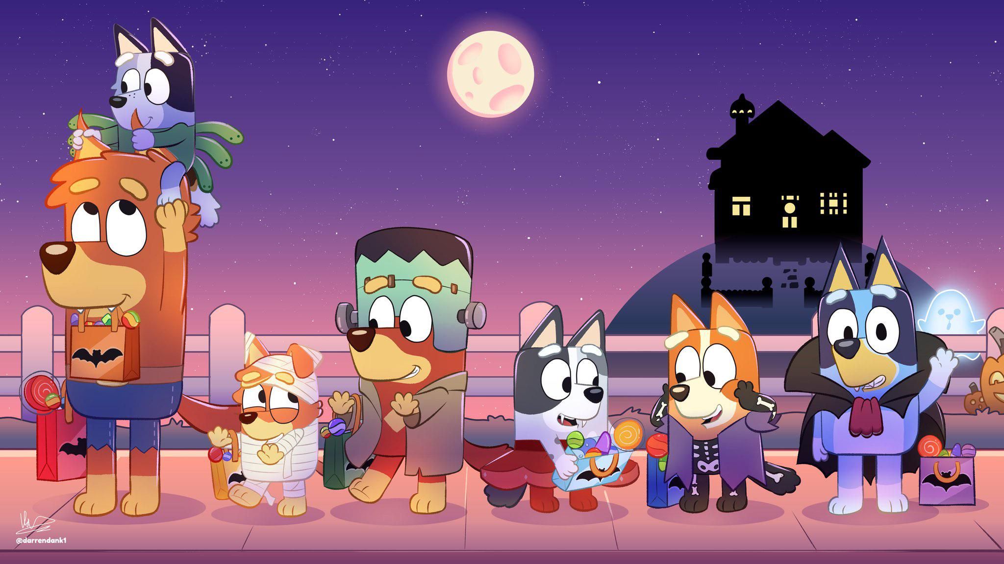 2048x1152 Happy Heelerween 2024! [Art by darrendank1]