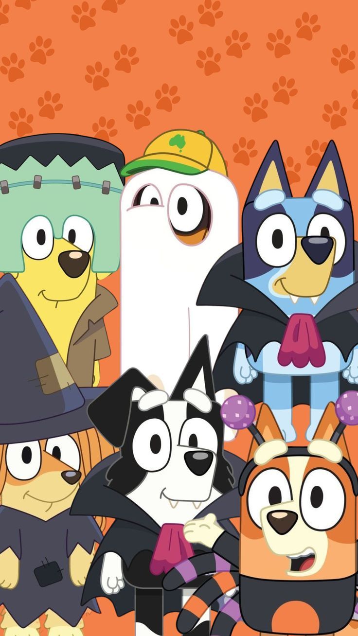 736x1308 halloween bluey wallpaper