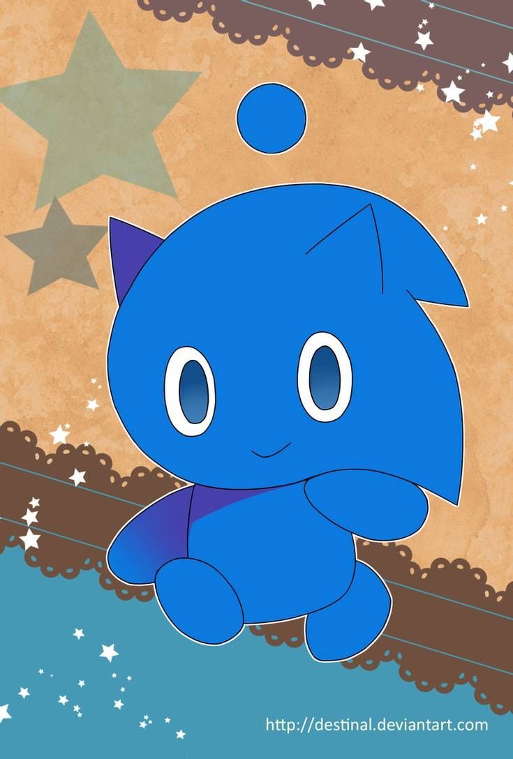 735x1088 Sonic Postcard Chao By Crystal Ribbon