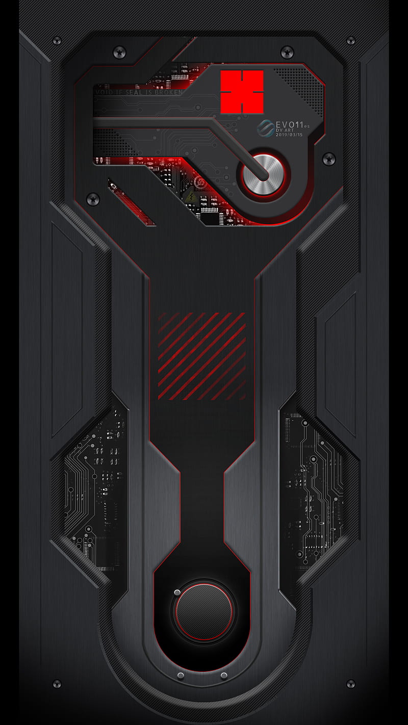 800x1422 Black black, red, tech, HD phone wallpaper