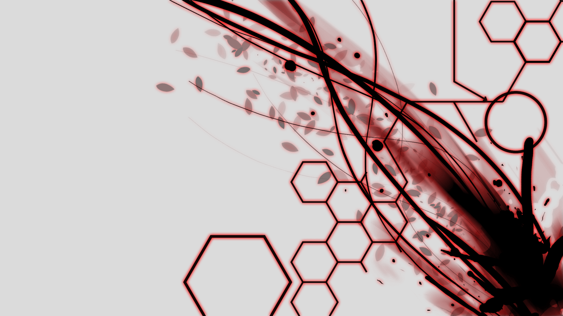 1920x1080 Red Tech Flow: Abstract Digital Harmony HD Wallpaper