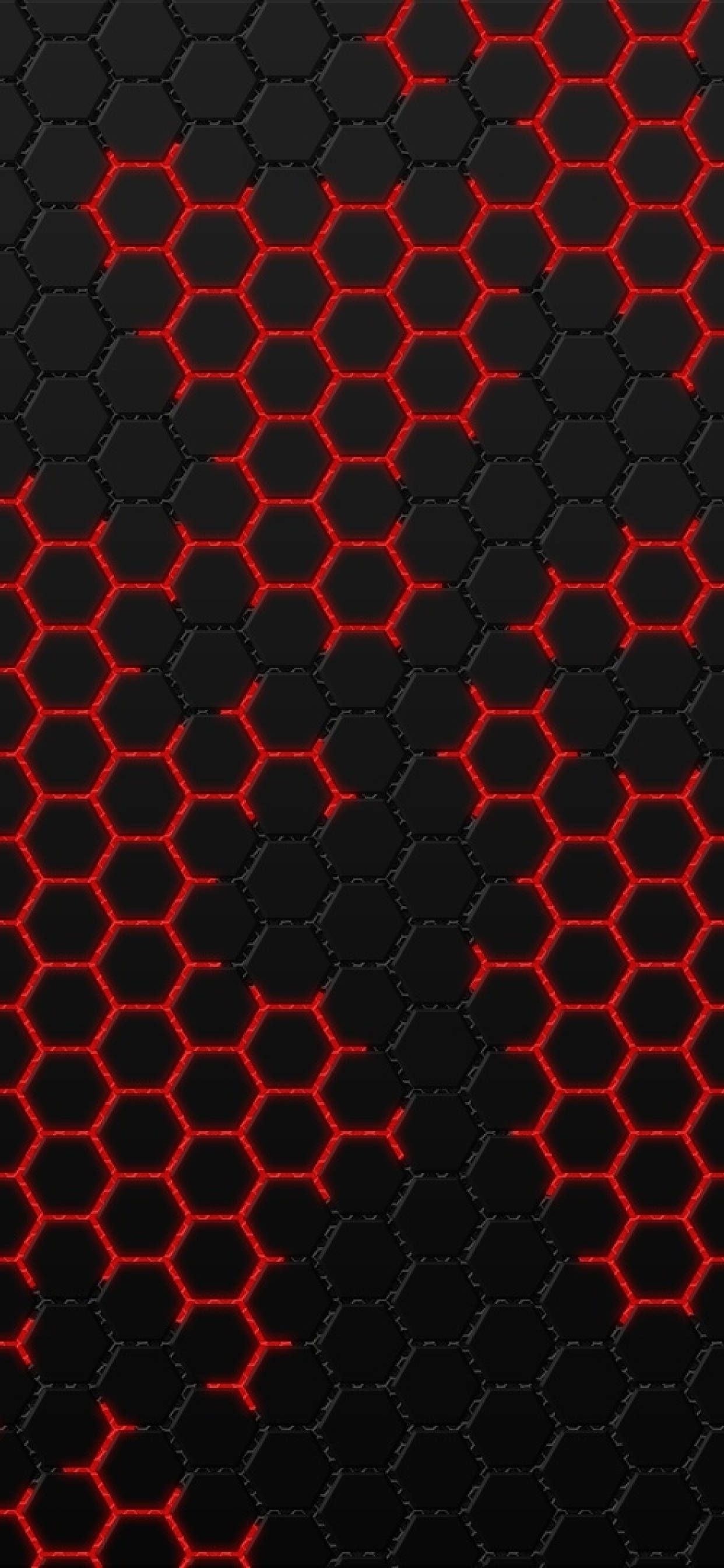 1242x2688 Download a black and red hexagonal pattern Wallpaper