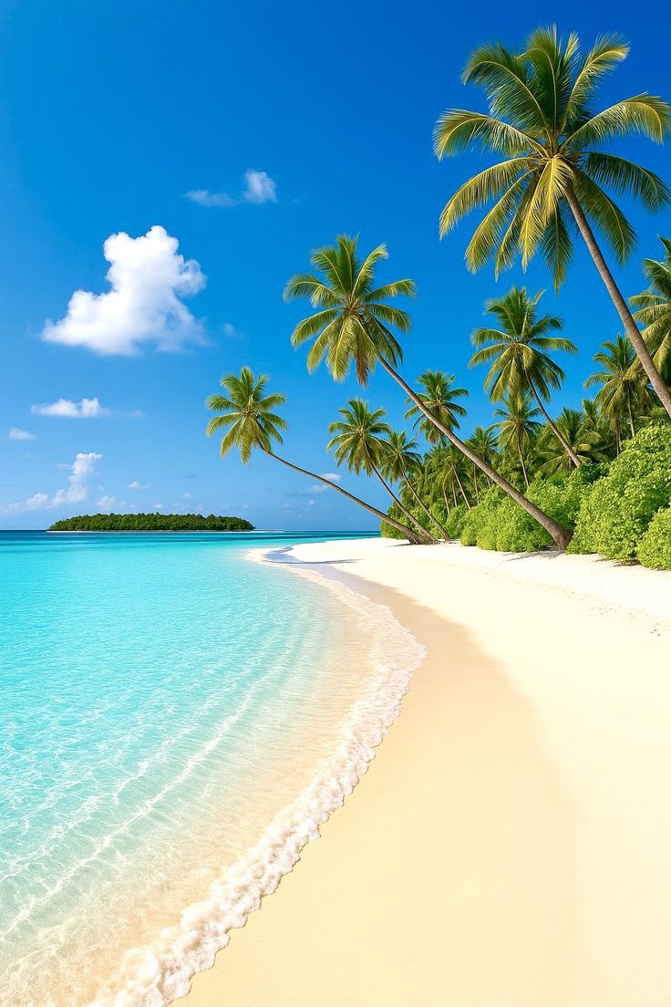 736x1104 Beach with a palm tree. Tropical island aesthetic, Island beach wallpaper, Tropical beaches wallpaper
