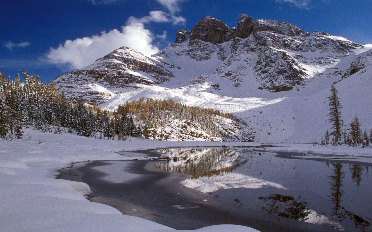 1280x800 Winter Mountain Wallpaper