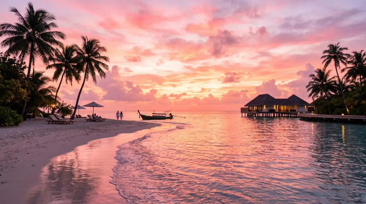 1250x698 Aesthetic Summer Wallpaper Pink Sunset Theme (HD)