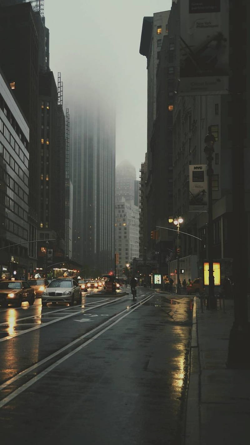 800x1422 City at night, rain, HD phone wallpaper