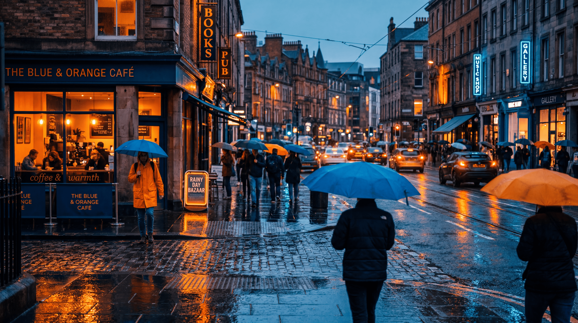 1920x1072 Rainlit City Nights Ultra HD Wallpaper