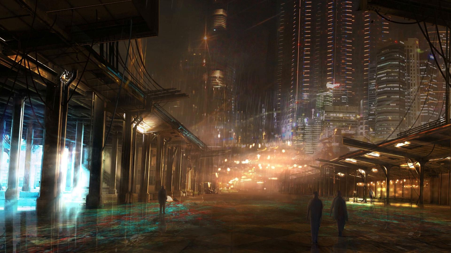1920x1080 Shadow RAIN CITY (Cyberpunk 2077) Live Wallpaper
