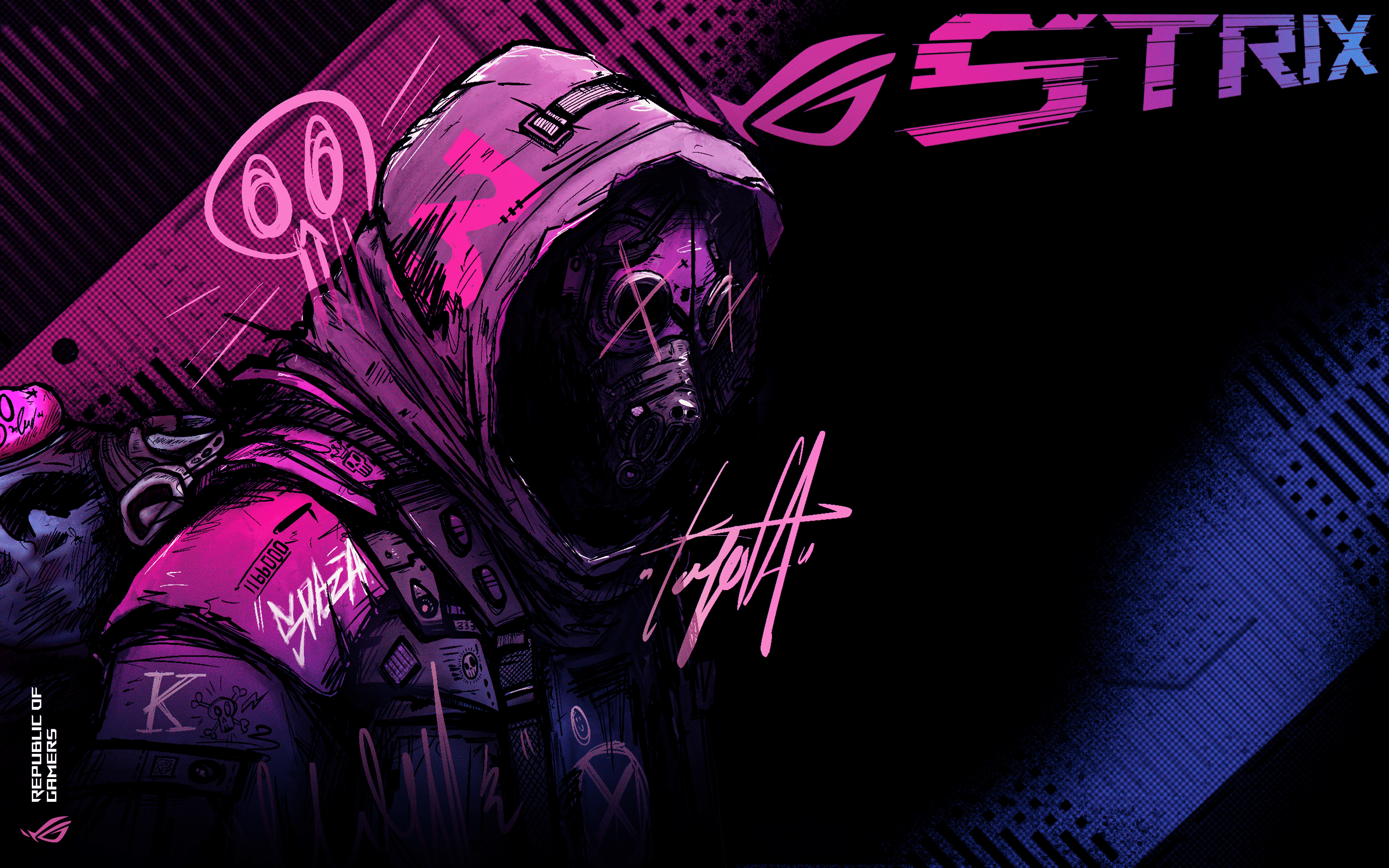 3840x2400 ROG STRIX wallpaper illustration by sgTOYOTA on Dribbble