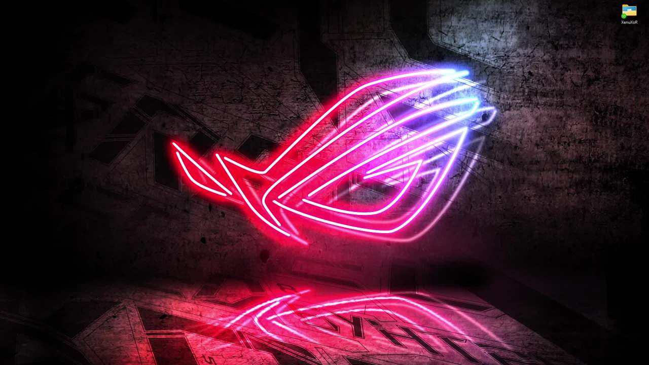 1280x720 ASUS ROG Neon Eye live wallpaper on desktop