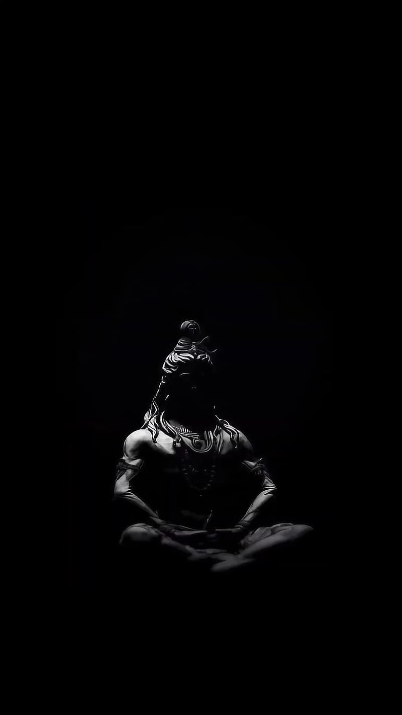 800x1422 HD lord shiva black background wallpaper