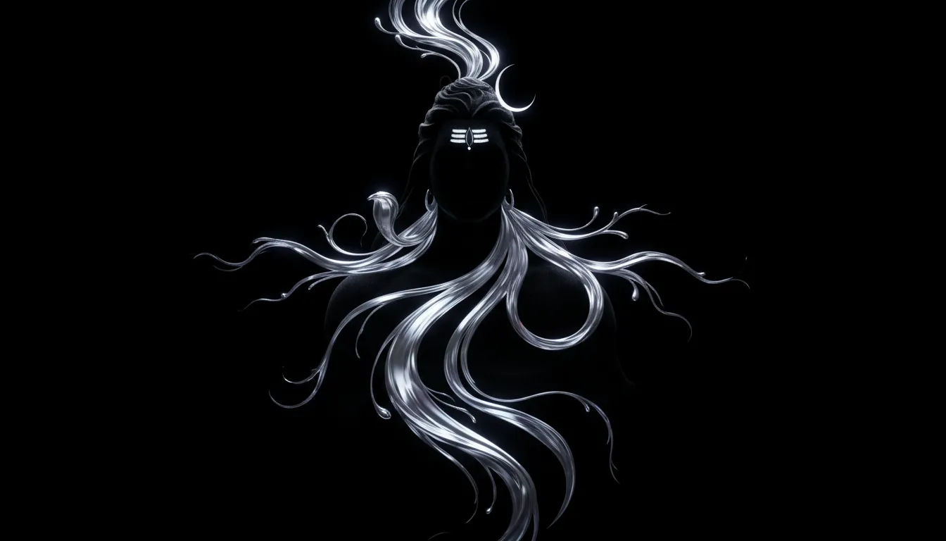 1344x768 Lord Shiva Meditation Dark Aesthetic 4K Wallpaper