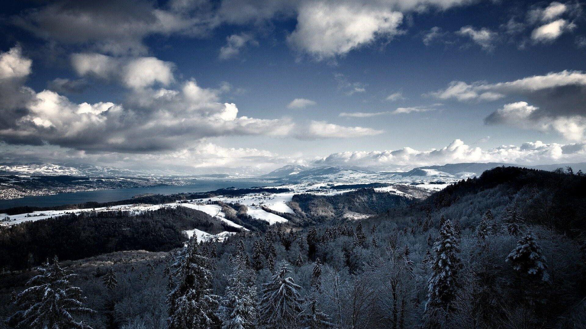 1920x1080 Winter Mountain Wallpaper