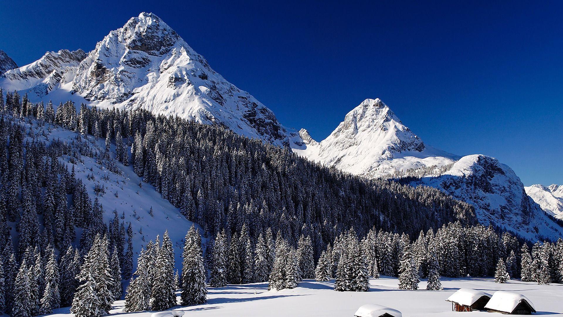 1920x1080 Winter Mountains Wallpaper HD