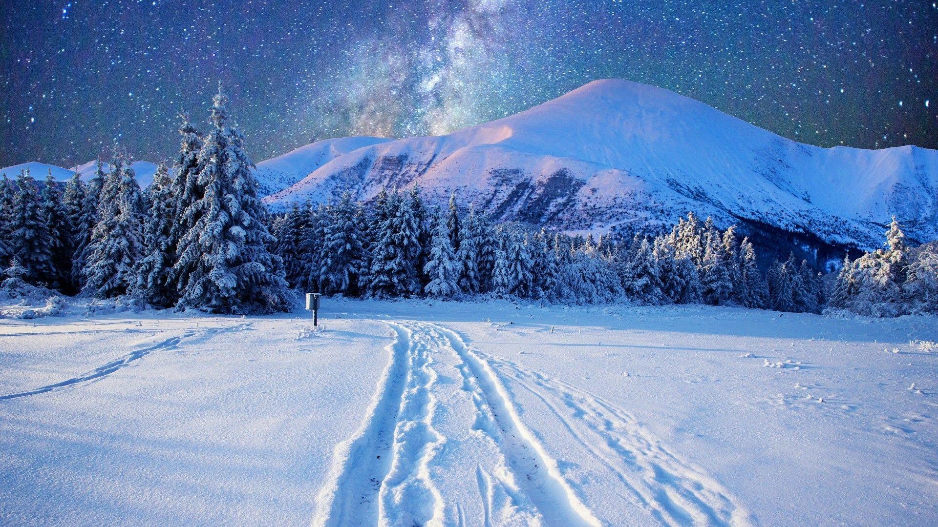 1920x1080 Winter Mountain Wallpaper