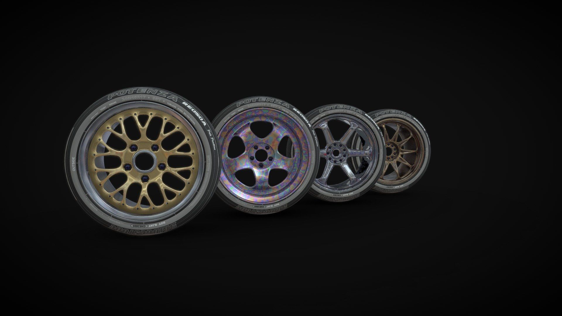 1920x1080 Realistic JDM Rim Pack Free 3D model by Visthétique [6c0fab9]