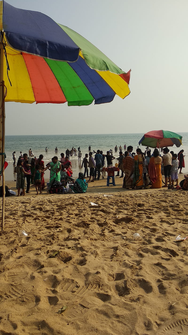 800x1422 Beach, landscape, ocean, orrissa, puri, puri beach, salt, sand, sea, water, HD phone wallpaper