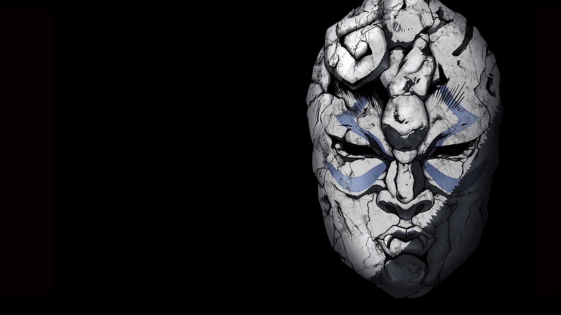 1920x1080 White, black, and blue mask digital wallpaper, JoJo's Bizarre Adventure, mask HD wallpaper