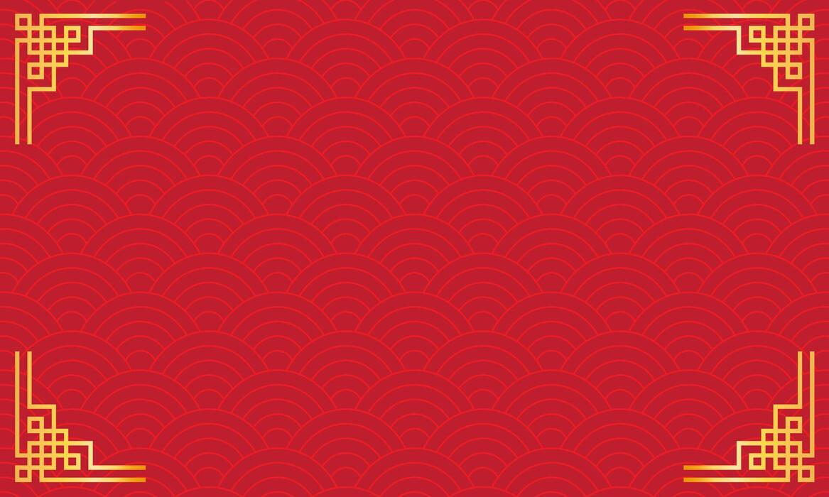 1167x700 Chinese gold frame with oriental asian elements on red background, for wedding invitation card, happy new year, happy birthday, valentine day, greeting cards, poster or web banner. Eps10 16670792 Vector Art