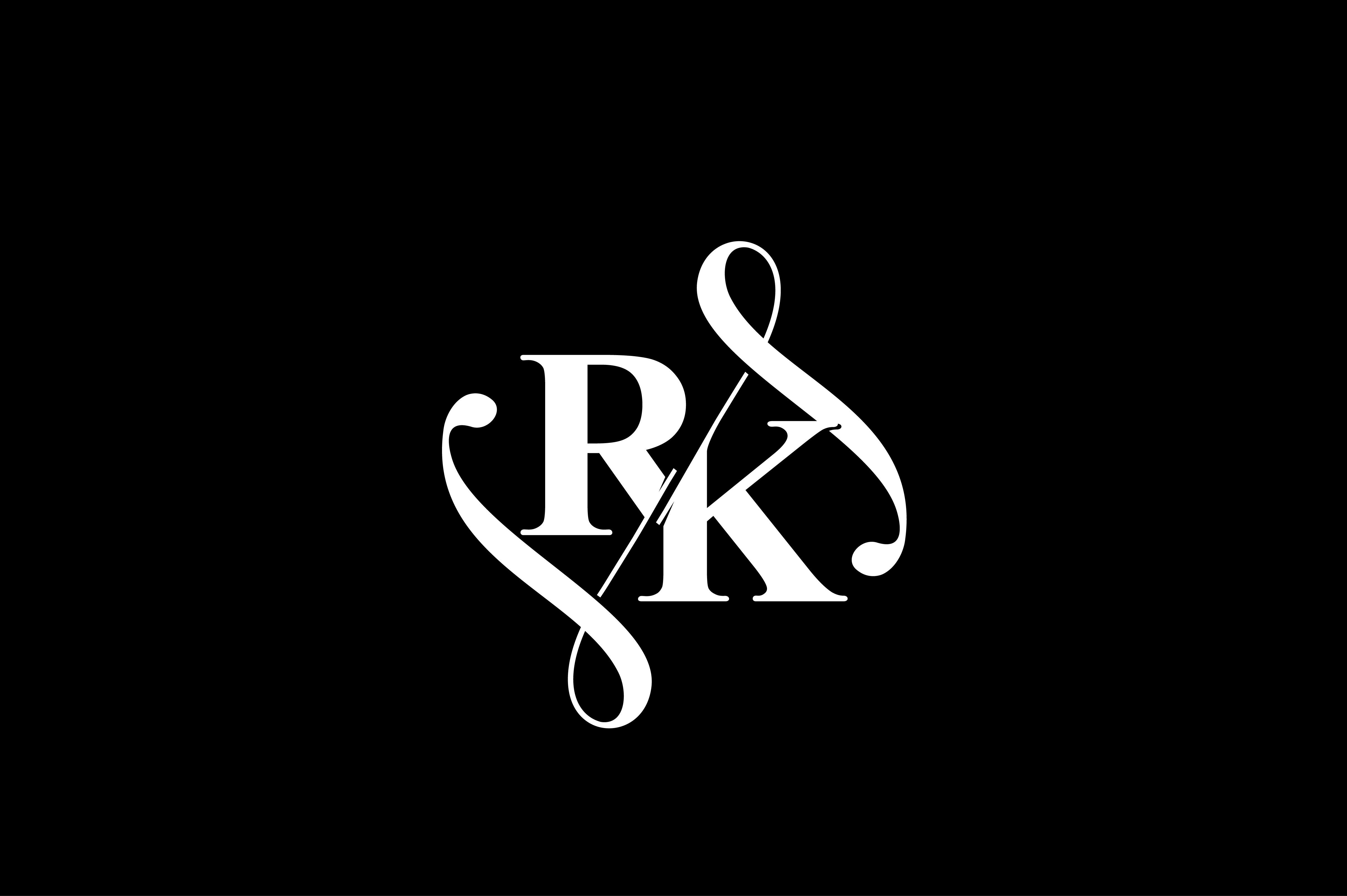 4833x3217 RK Monogram Logo Design V6 Graphic by Greenlines Studios · Creative Fabrica