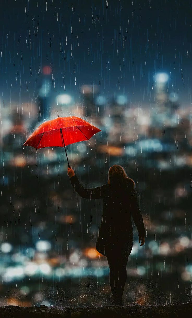 736x1219 Rain Wallpaper