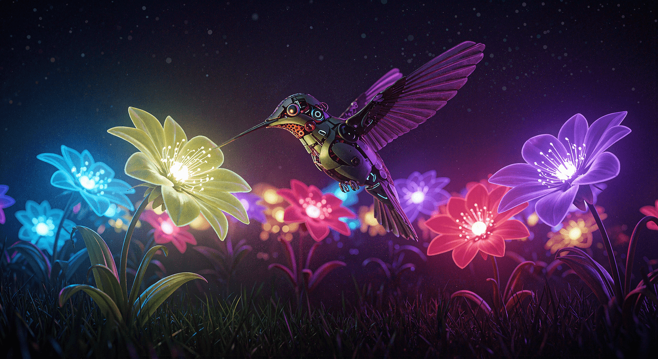 1280x698 Download Hummingbird Bird Fantasy. Royalty Free Stock Illustration Image