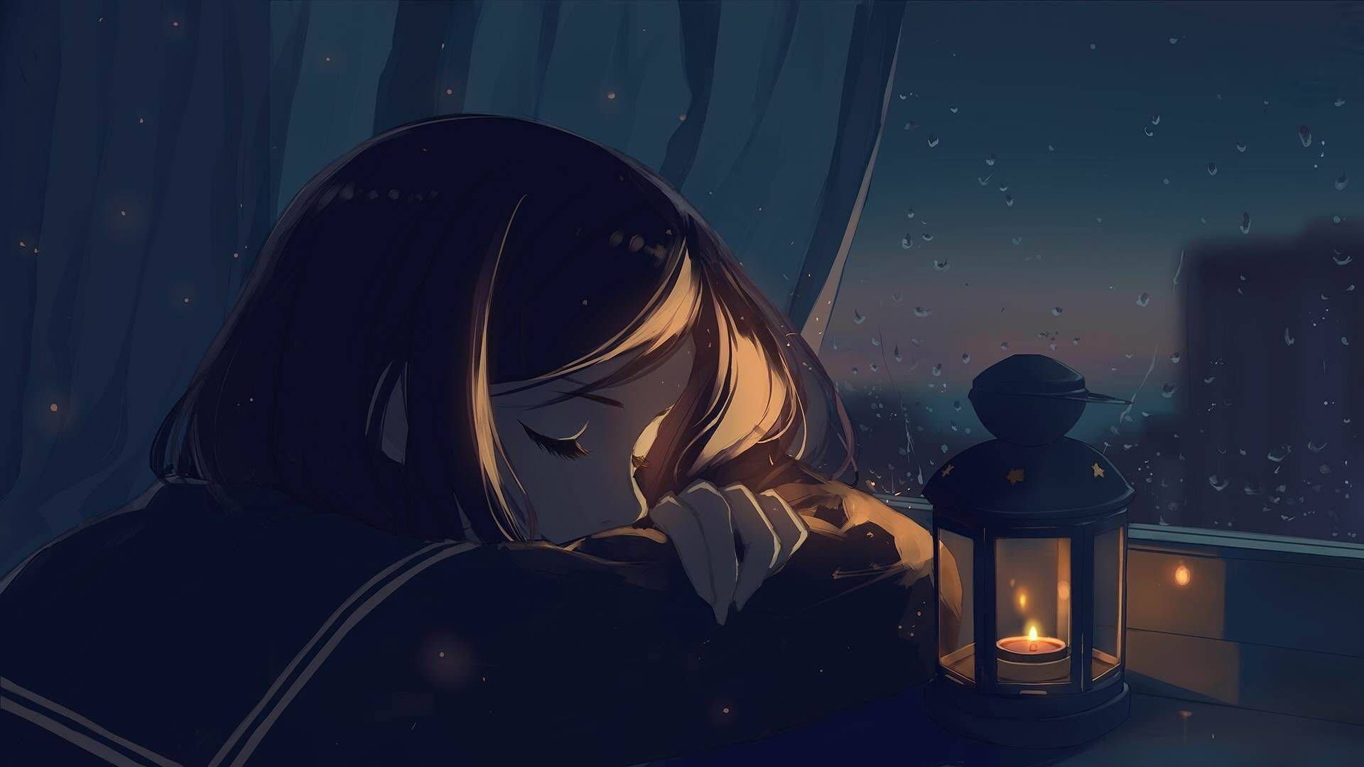 1920x1080 Tired Anime Wallpaper