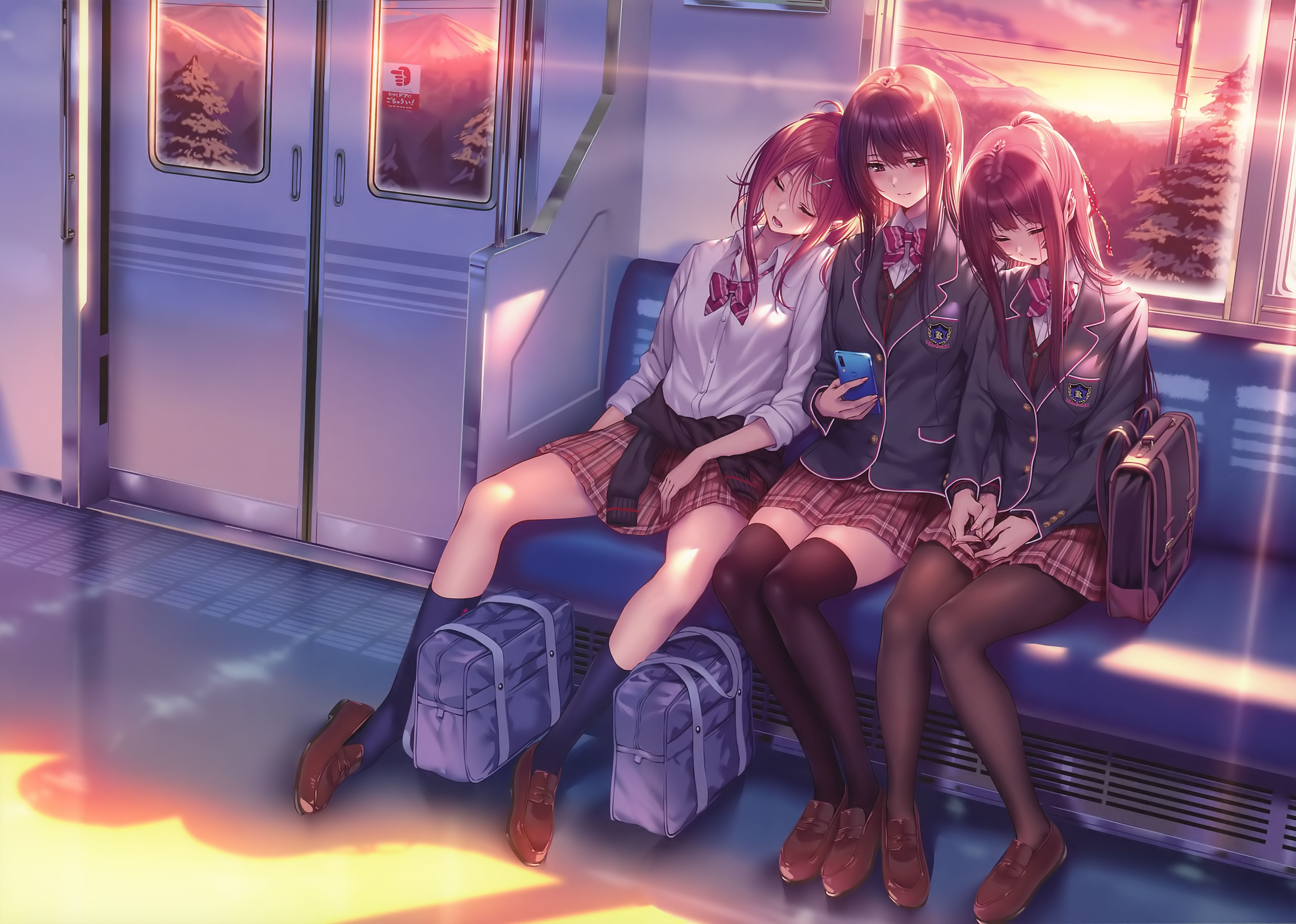 5049x3600 Anime Girls Tired After School 5k Wallpaper, HD Anime Wallpaper, 4k Wallpaper, Image, Background, Photos and Picture