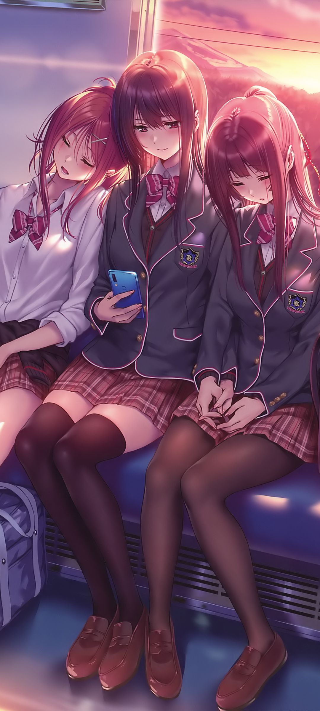1080x2400 Anime Girls Tired After School 5k Google Pixel 7 , HD 4k Wallpaper , Image, Background, Photos and Picture