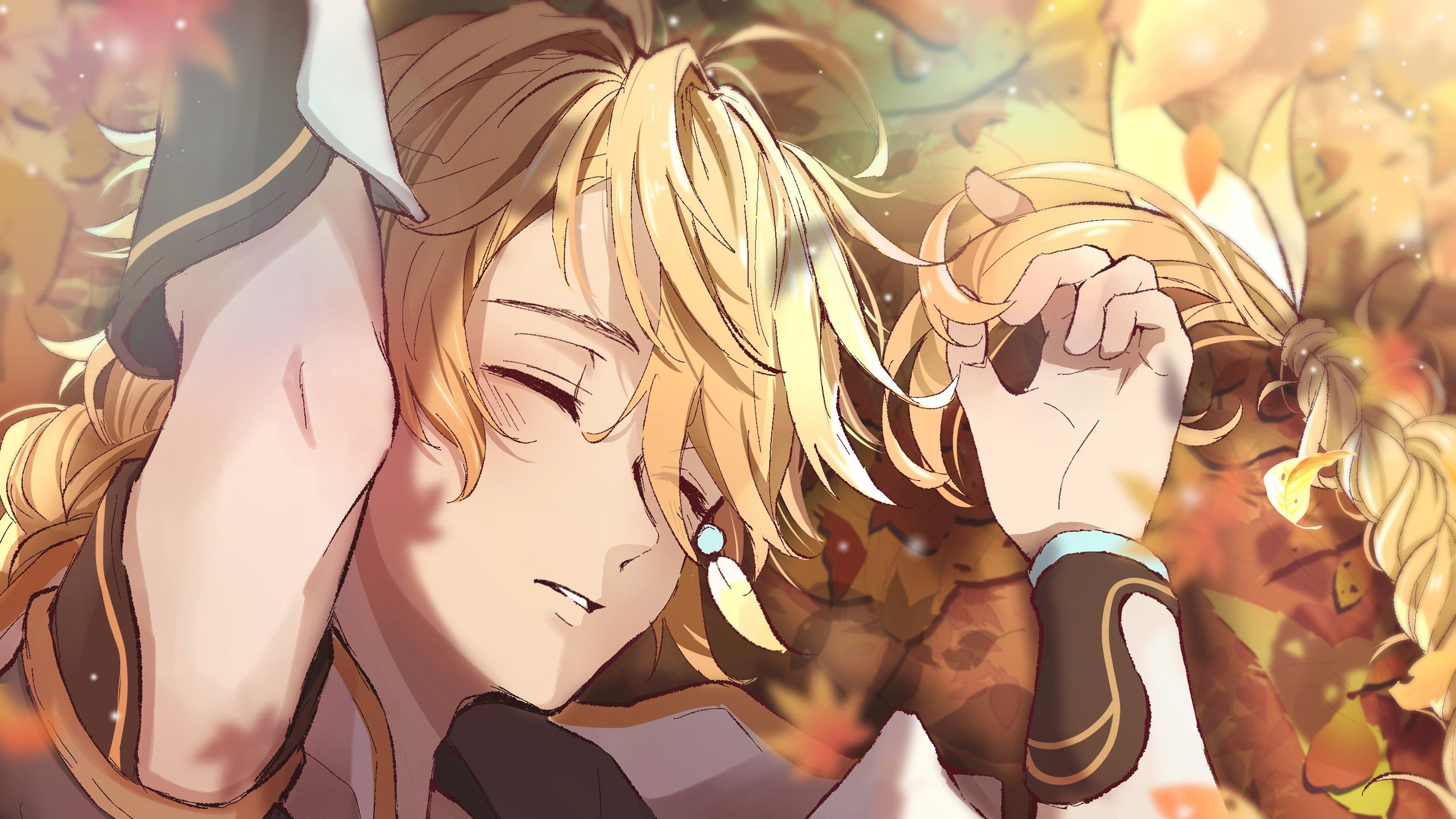 2560x1440 Tired Aether HD Genshin Impact Wallpaper