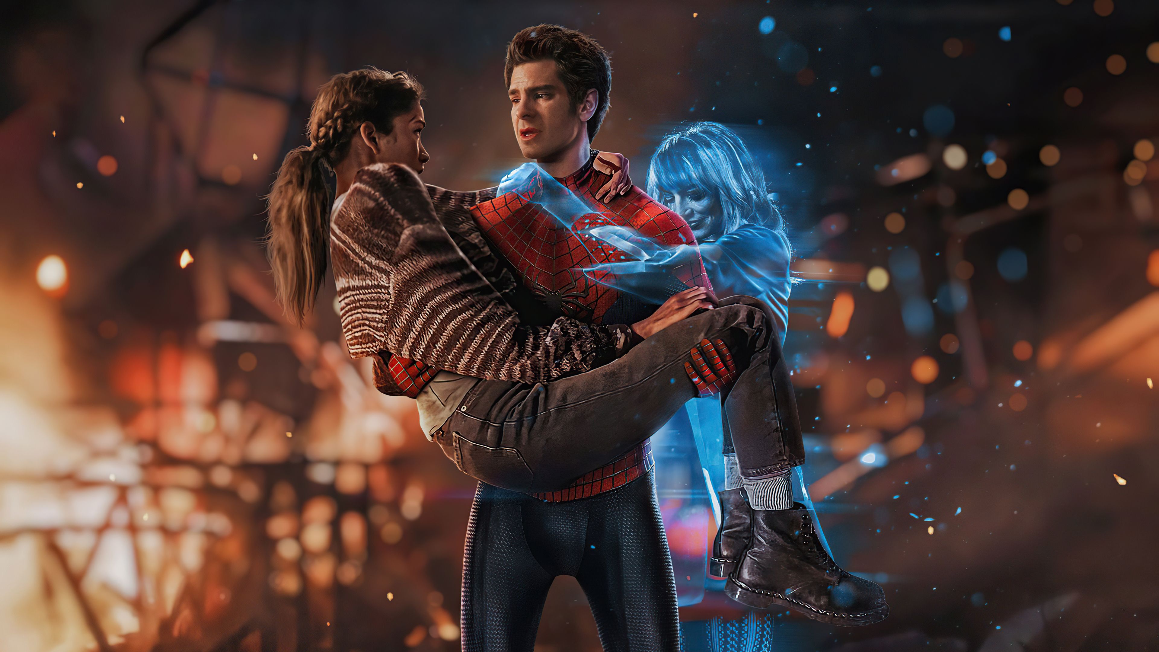 3840x2160 Spider Man No way home MJ and Gwen Wallpaper 4K for Desktop