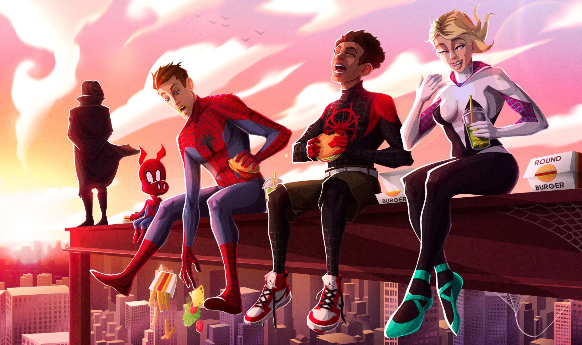 1920x1138 Spider Verse Heroes HD Wallpaperx1884
