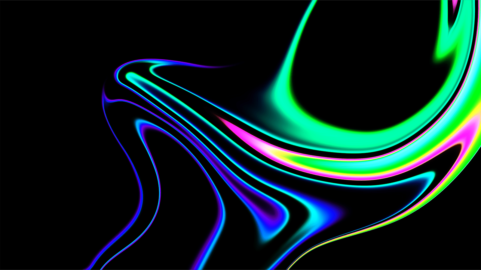 1600x900 Neon Liquid Flow Abstract 4K Wallpaper. Best 4K Wallpaper for Computers