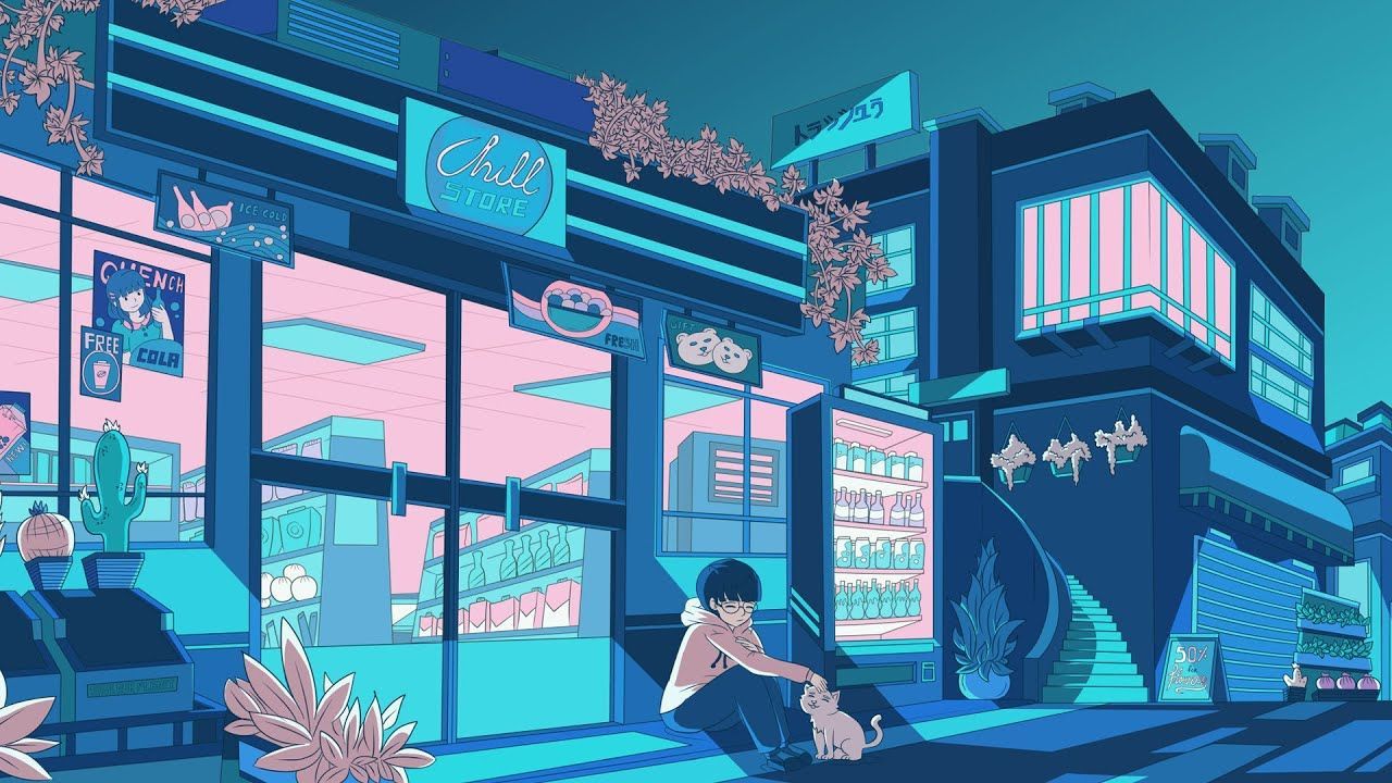 1280x720 Lofi Cafe Wallpaper